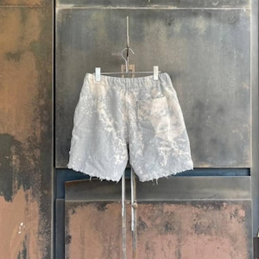 ZAC VARGAS / SHORT SWEAT PANTS(Grey bleach) GREY BLEACH M