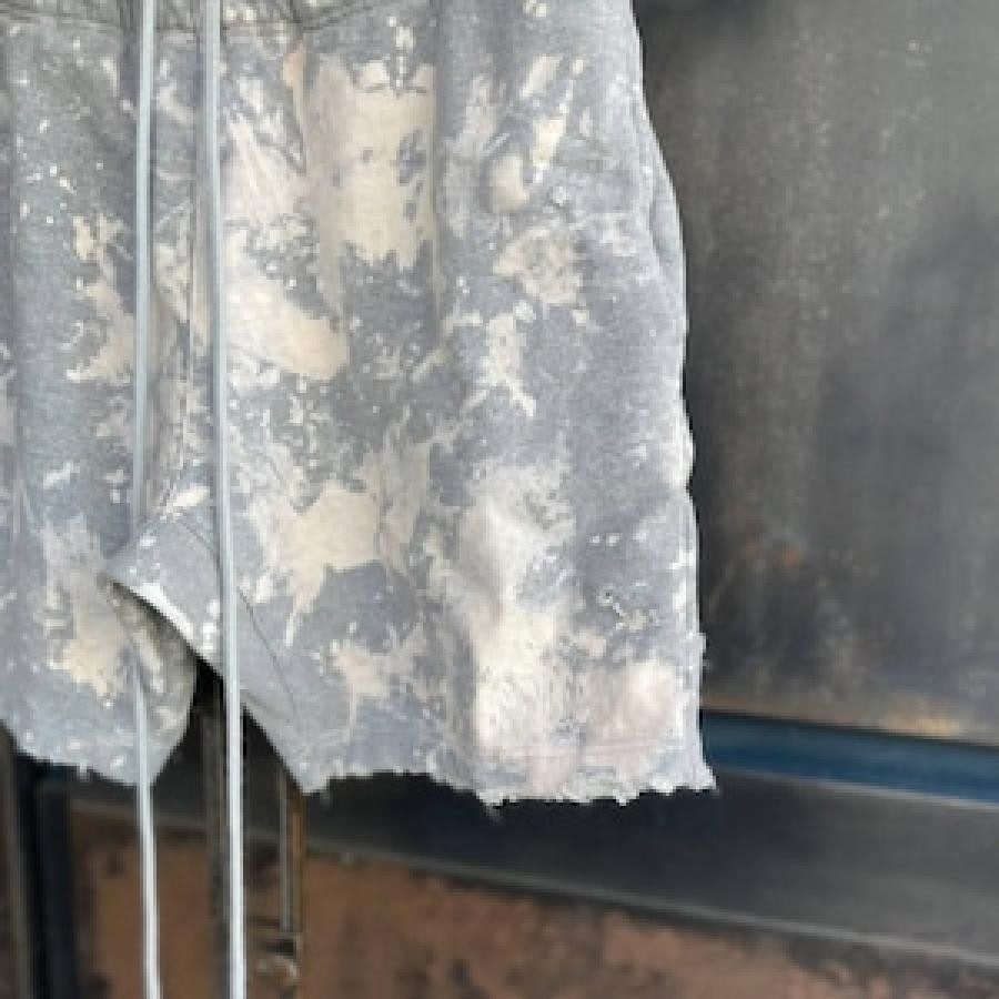 ZAC VARGAS / SHORT SWEAT PANTS(Grey bleach) GREY BLEACH M