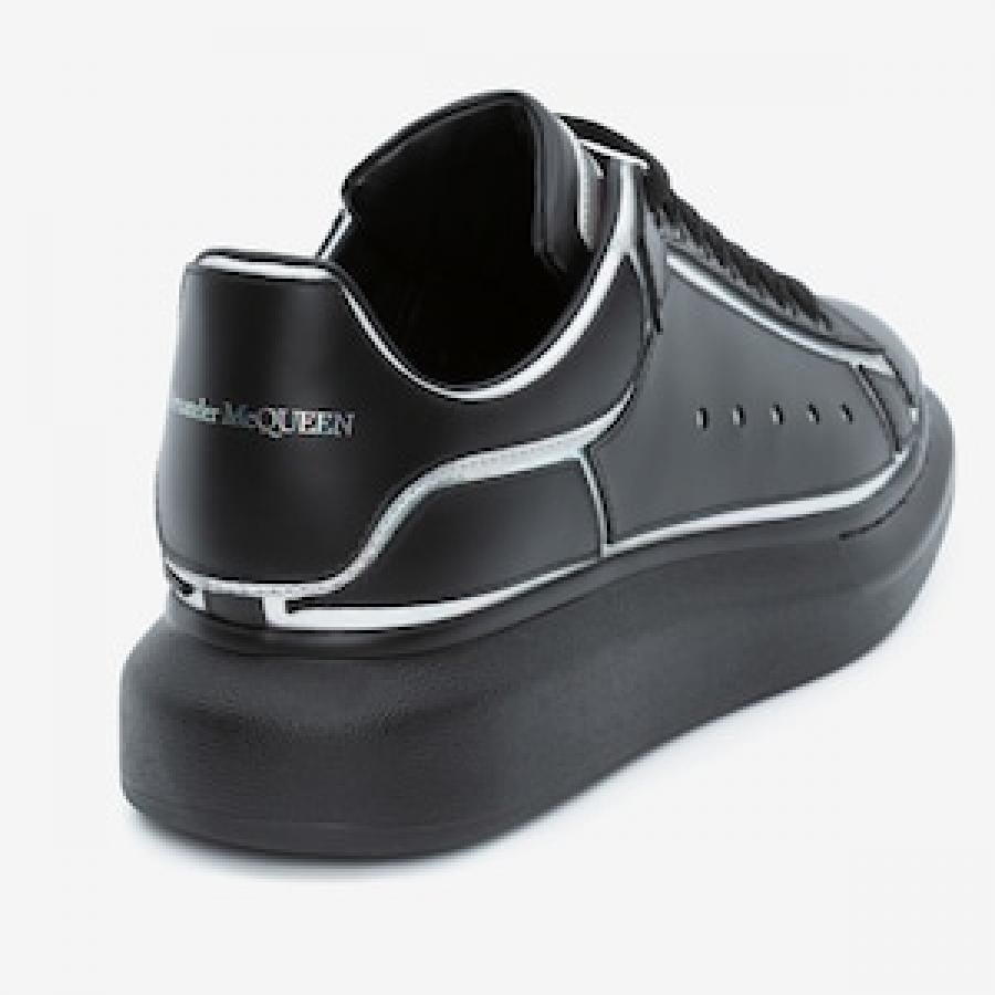 ALEXANDER MCQUEEN / Oversized Sneaker/BLACK/SILVER