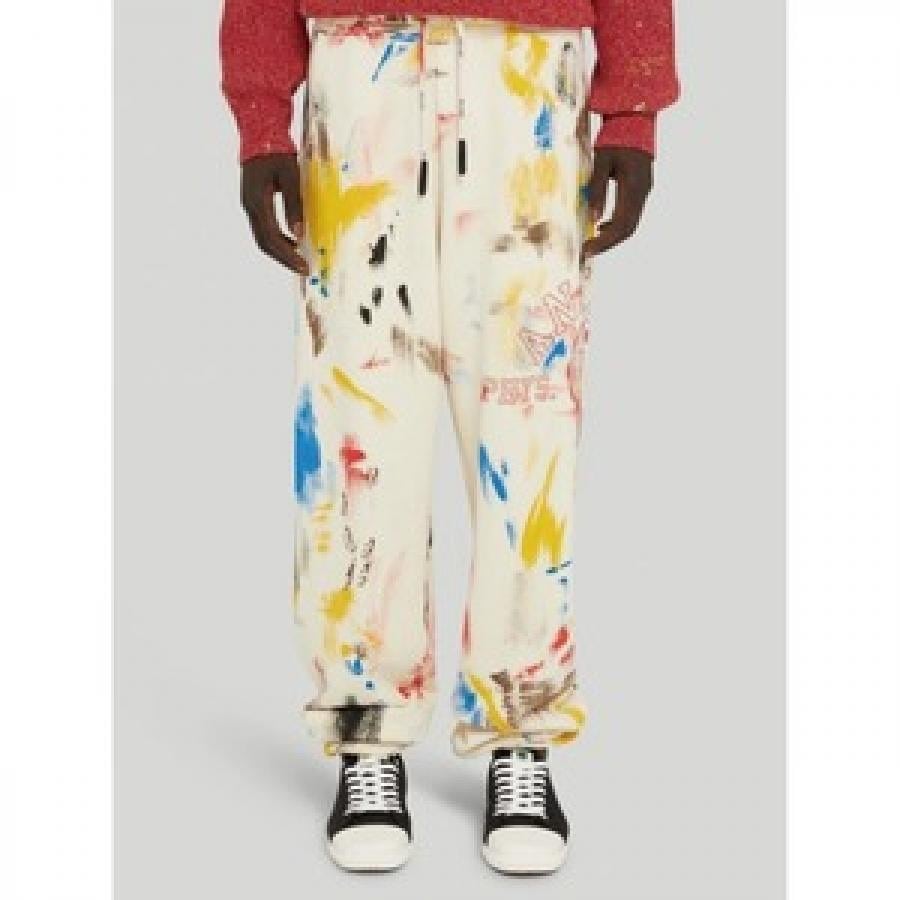 Palm Angels / PAINTED COLLEGE SWEATPANTS / WHITE/RED WHITE/RED XS