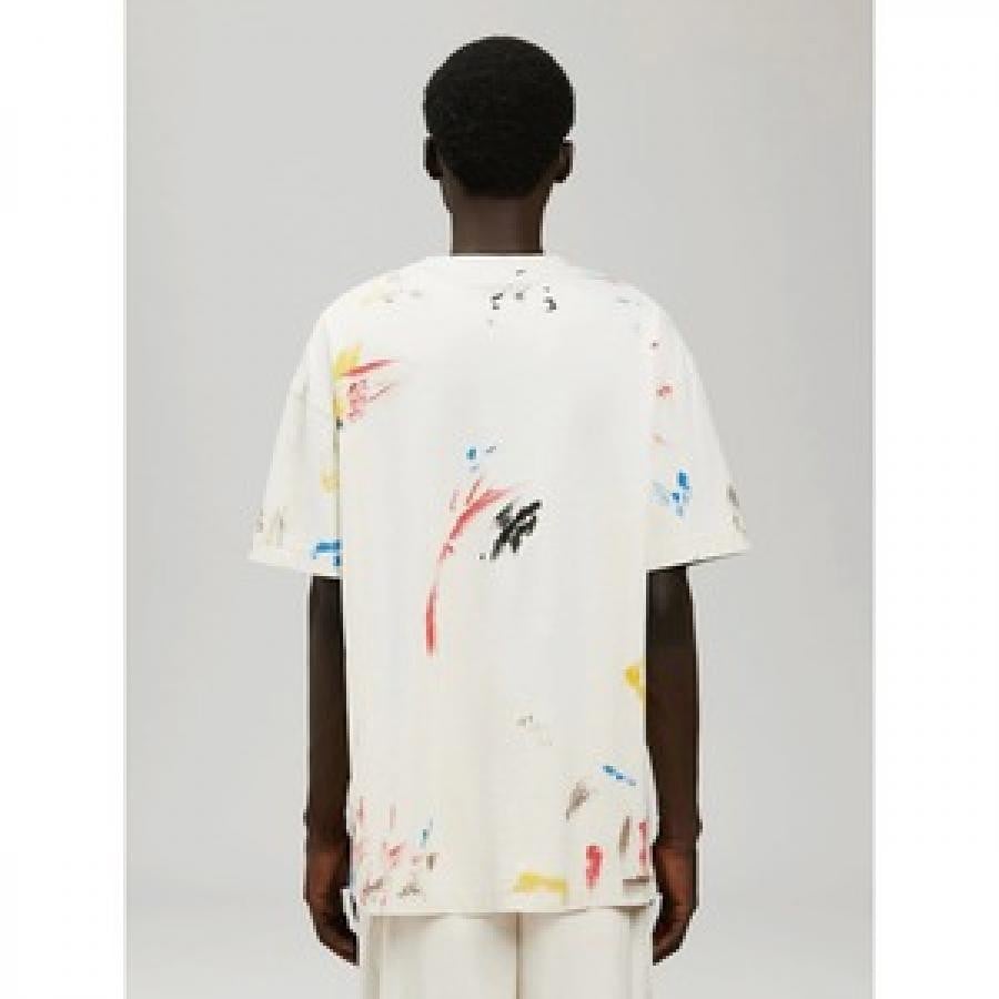 Palm Angels / PAINTED COLLEGE TEE / OFF WHITE OFF WHITE M