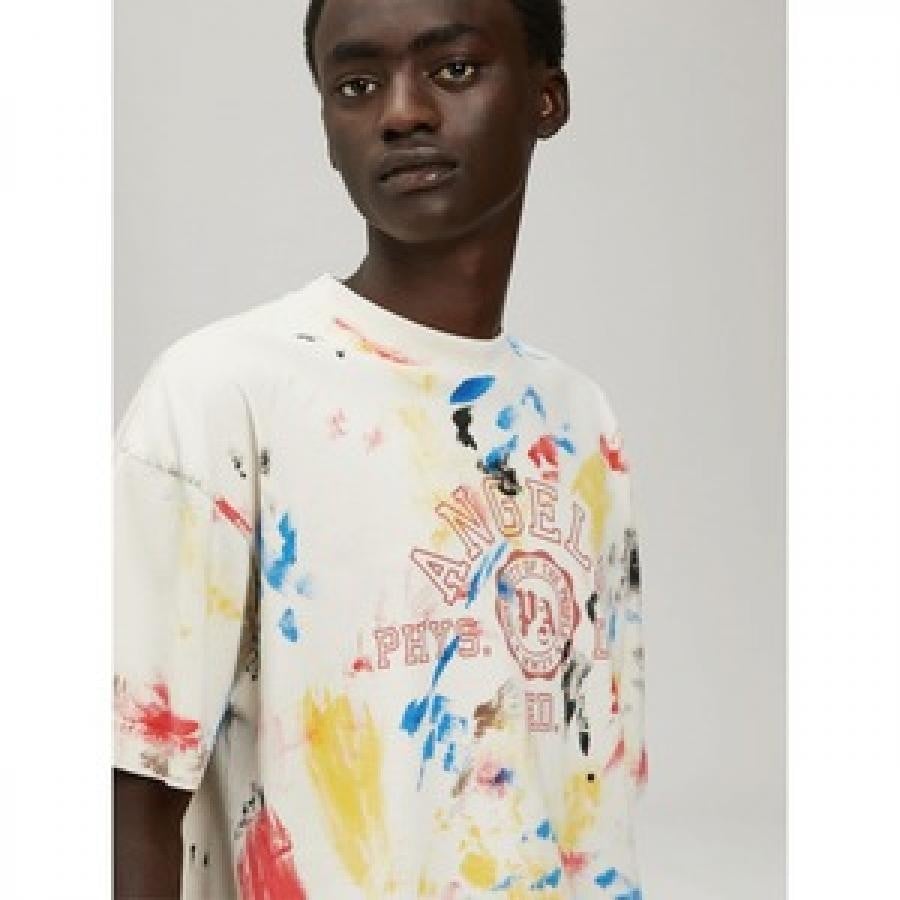Palm Angels / PAINTED COLLEGE TEE / OFF WHITE OFF WHITE M