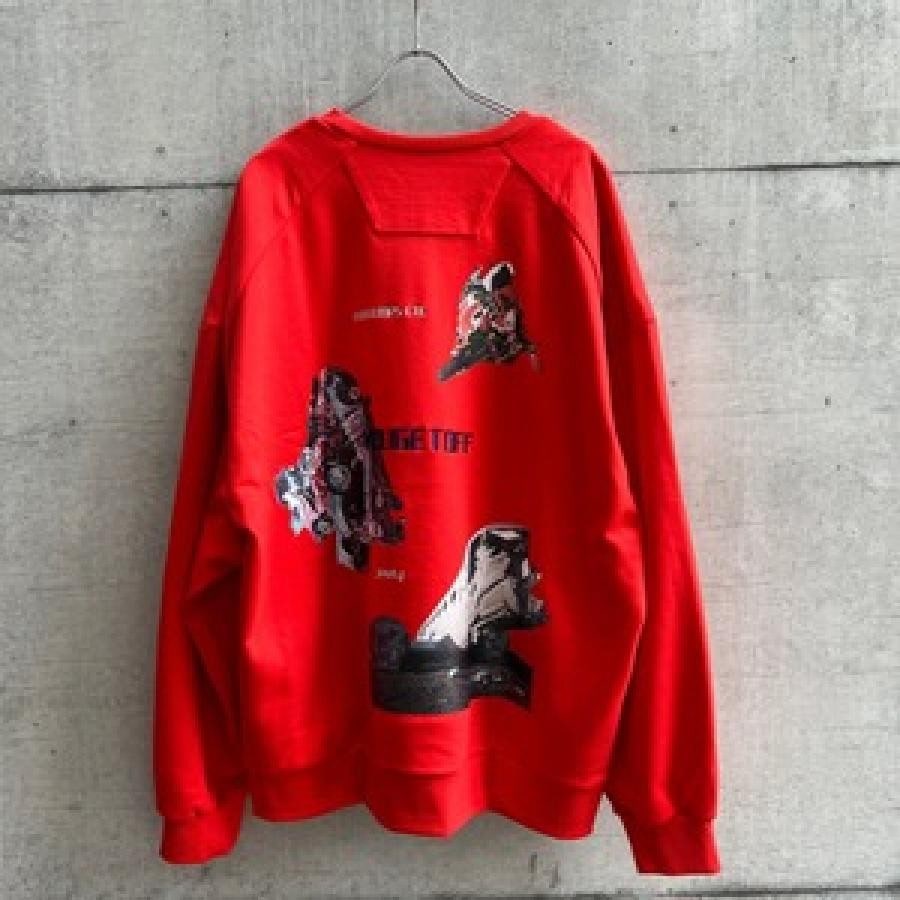 JUUN J / Graphic Loose Fit Sweat-Shirt / RED RED M