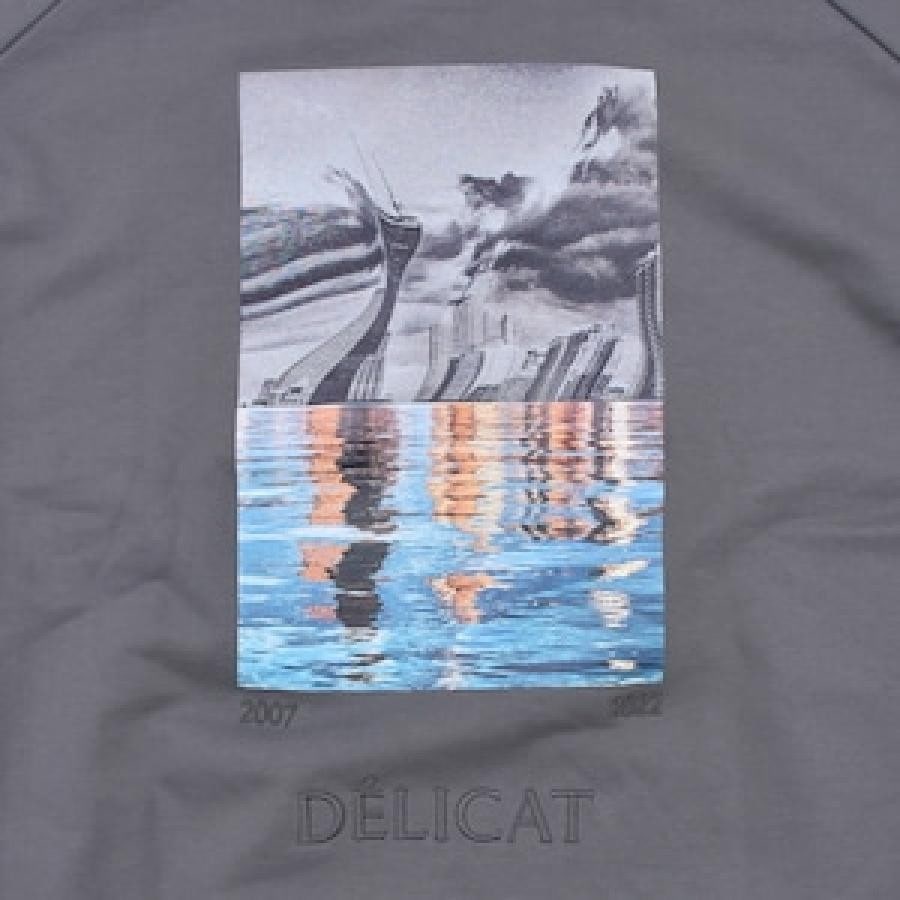 JUUN.J / Loose Fit Graphic Round Sweatshirt GREY L