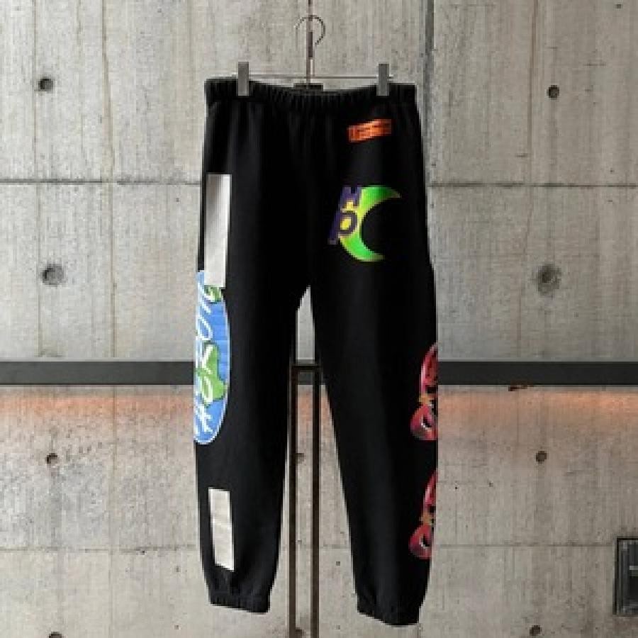 HERON PRESTON / SHORT LEG SWEATPANTS GLOBAL C / BLACK