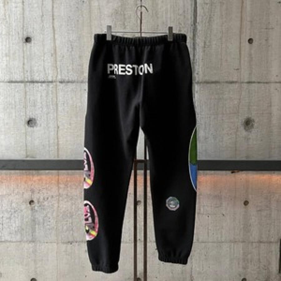 HERON PRESTON / SHORT LEG SWEATPANTS GLOBAL C / BLACK