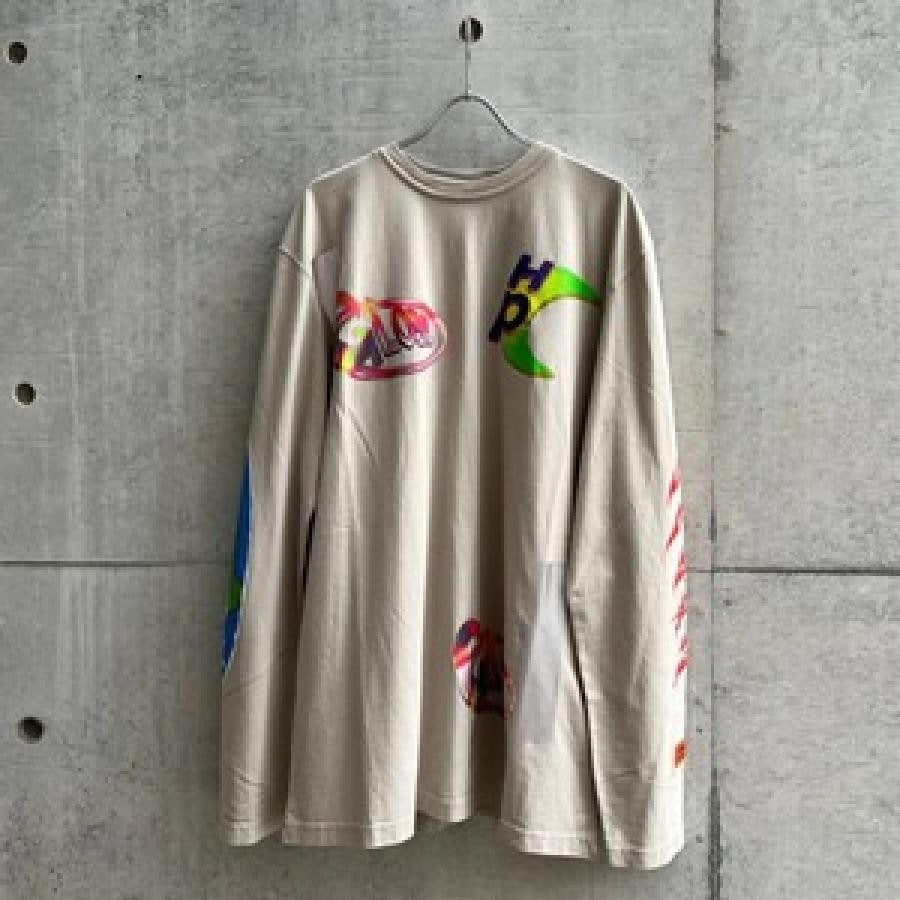 HERON PRESTON / LS TEE OS GLOBAL COLLAGE / GREY GREY L