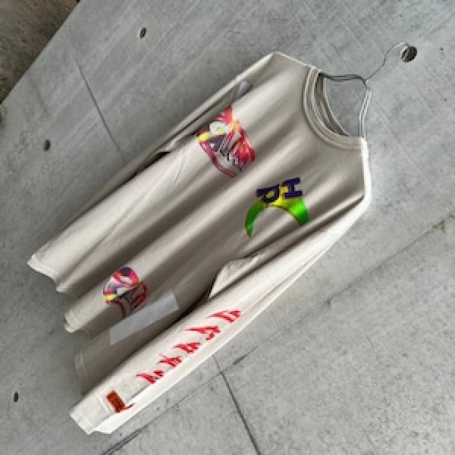 HERON PRESTON / LS TEE OS GLOBAL COLLAGE / GREY GREY L