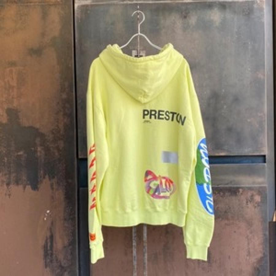 HERON PRESTON/HOODIE GLOBAL COLLAGE /YELLOW YELLOW XL