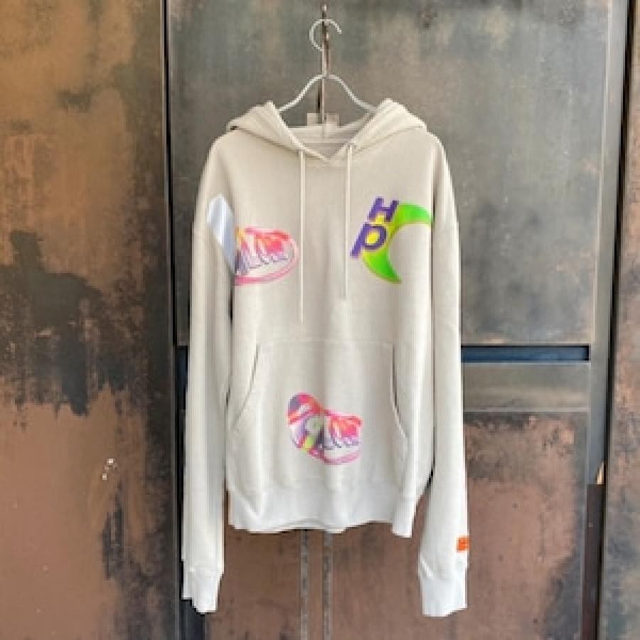 HERON PRESTON/HOODIE GLOBAL COLLAGE /GREY GREY L