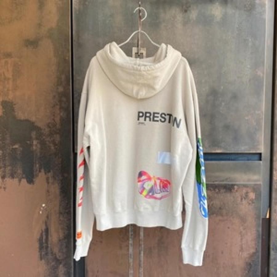 HERON PRESTON/HOODIE GLOBAL COLLAGE /GREY GREY L