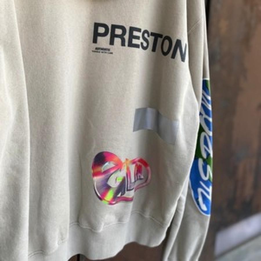 HERON PRESTON/HOODIE GLOBAL COLLAGE /GREY GREY XL