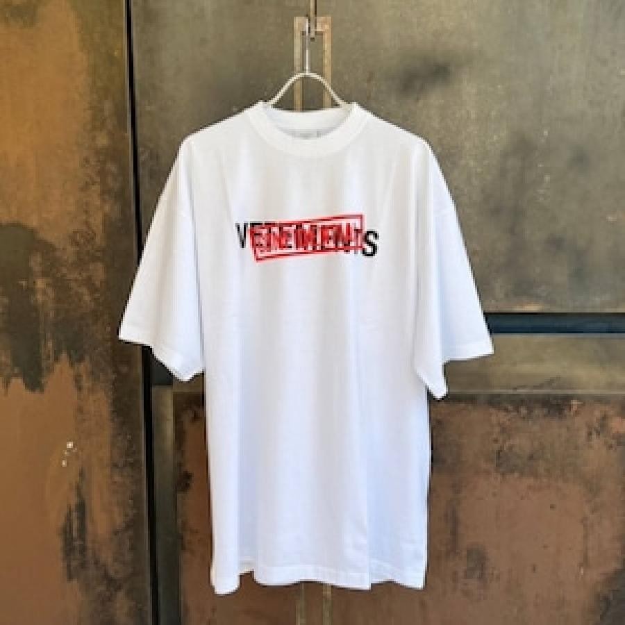 VETEMENTS/CONFIDENTIAL LOGO T-SHIRT/WHITE WHITE S