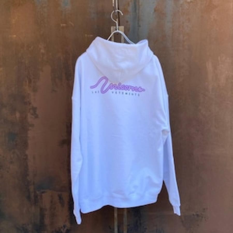 VETEMENTS/DOLPHIN-UNICORN HOODIE/WHITE WHITE S
