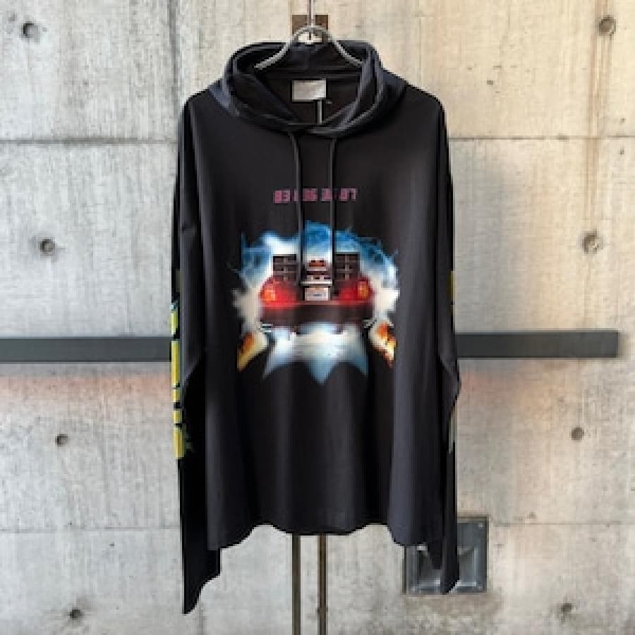 VTMNTS / BACK TO THE FUTURE JERSEY HOODIE BLACK S