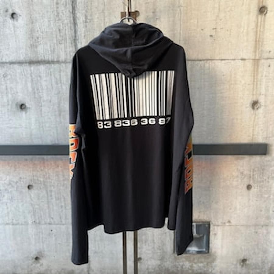 VTMNTS / BACK TO THE FUTURE JERSEY HOODIE BLACK S