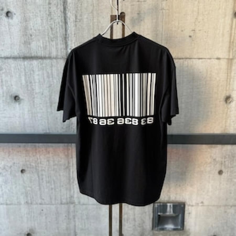 VTMNTS / BIG BARCODE T-SHIRT / BLACK BLACK S
