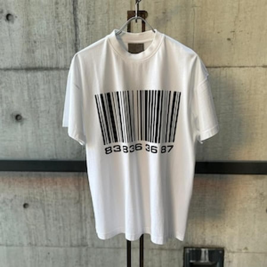 VTMNTS / BIG BARCODE T-SHIRT / WHITE WHITE S