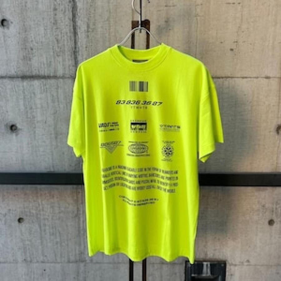 VTMNTS / ALL RIGHTS RESERVED T-SHIRT / YELLOW YELLOW M
