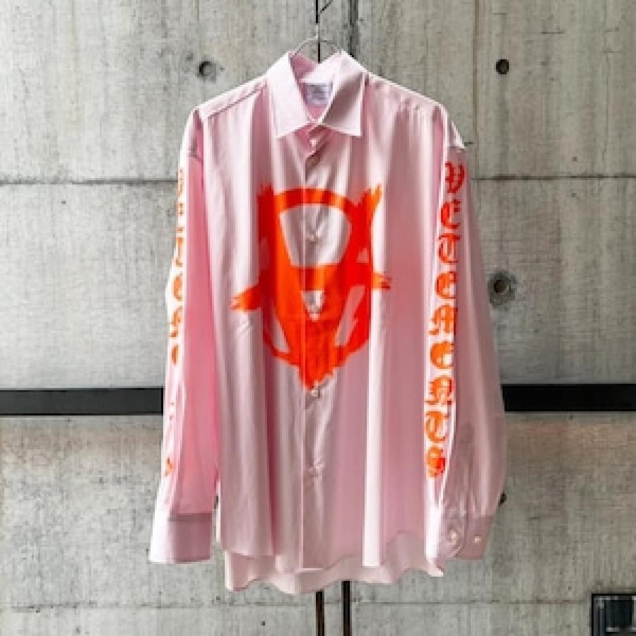 VETEMENTS / DOUBLEANARCHYLOGOSHIRT / PINK/RED PINK/RED XS