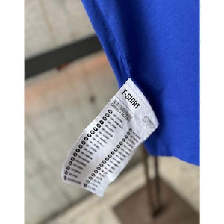 VETEMENTS / LOGOLABELT-SHIRT / BLUE/WHITE BLUE/WHITE XS