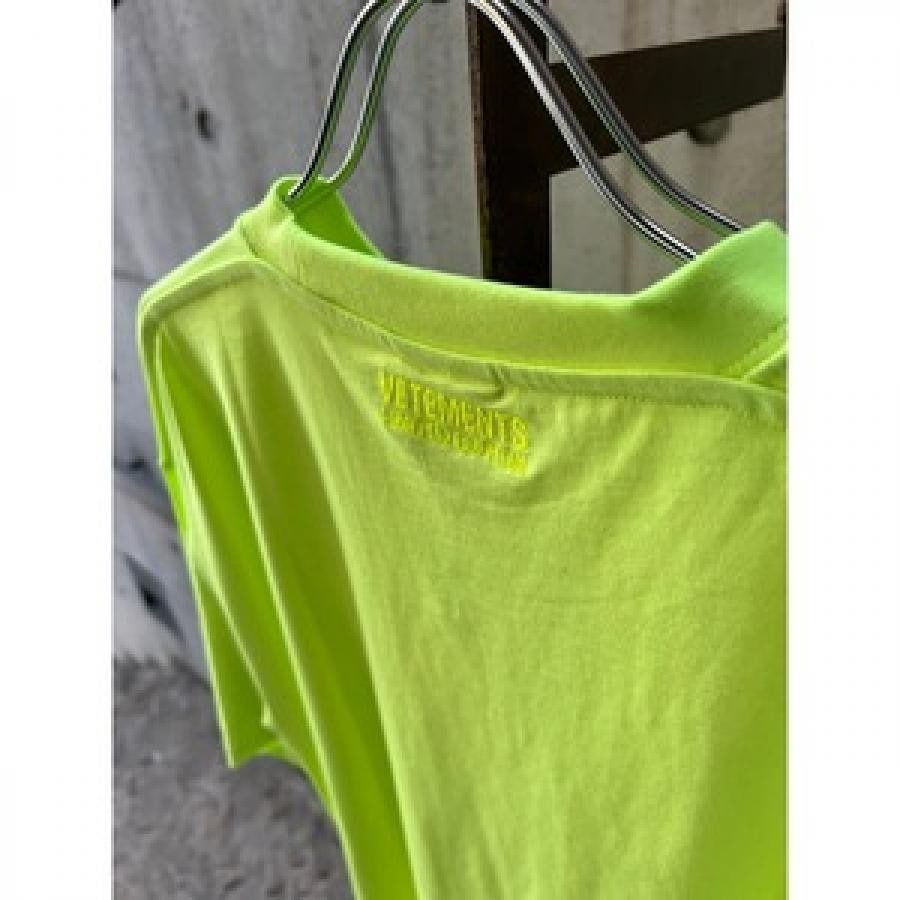 VETEMENTS / LOGOLABELT-SHIRT / YELLOW/BLUE YELLOW/BLUE M
