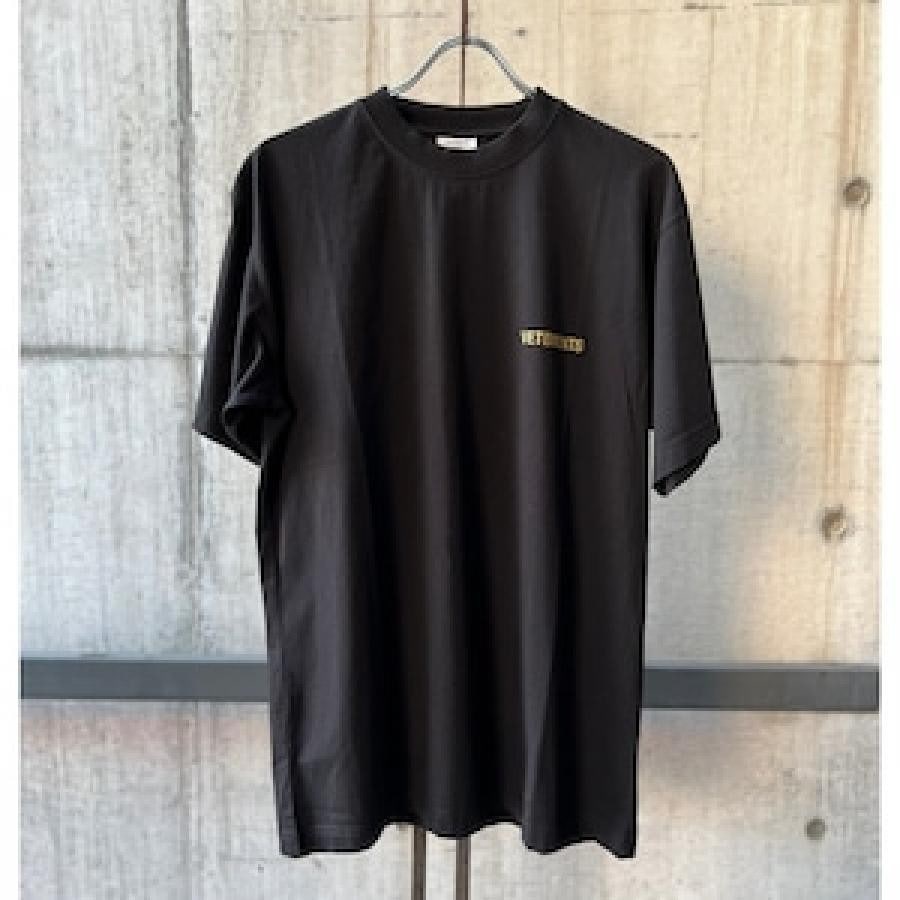 VETEMENTS / ICONIC VETEMENTS LOGO T-SHIRT R BLACK L