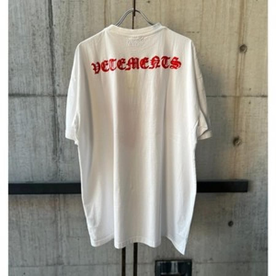 VETEMENTS / ANARCHY GOTHIC LOGOT-SHIRT / WHITE/RED WHITE/RED S