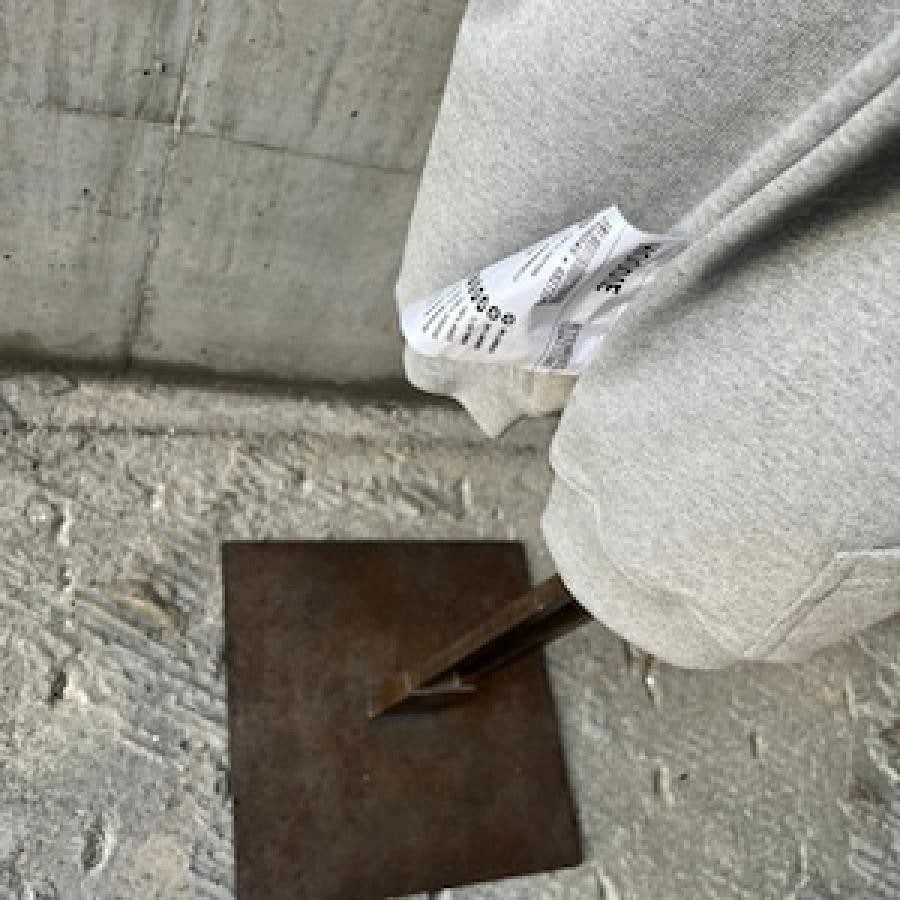 VETEMENTS / LOGOLABELHOODIE / GREY/NAVY GREY/NAVY XL