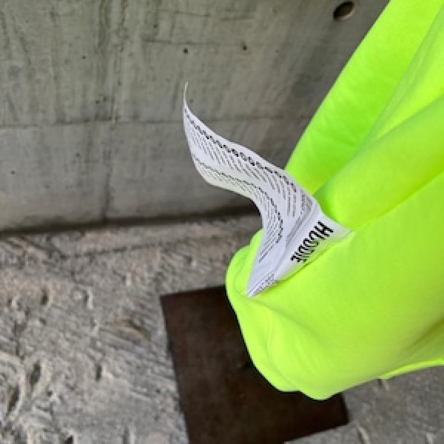 VETEMENTS / LOGOLABELHOODIE / YELLOW/BLUE YELLOW/BLUE S