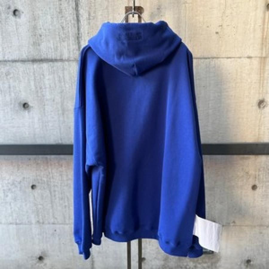 VETEMENTS / LOGOLABELHOODIE / BLUE/WHITE BLUE/WHITE XL