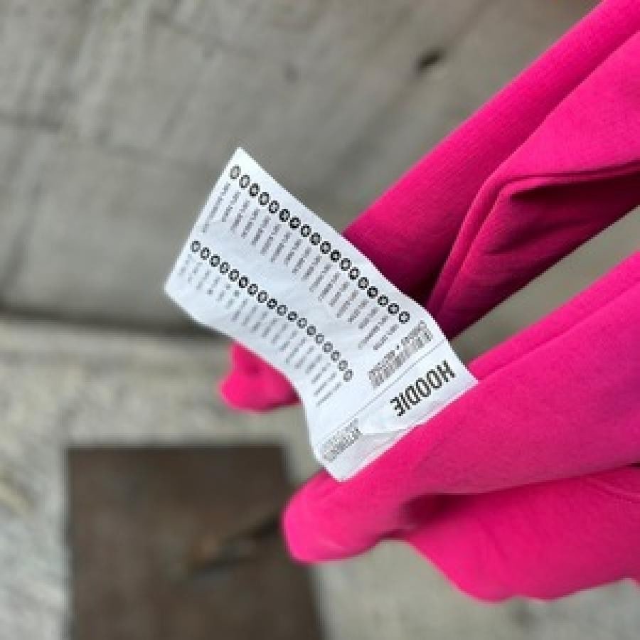 VETEMENTS / LOGOLABELHOODIE / PINK/ORANGE PINK/ORANGE XL