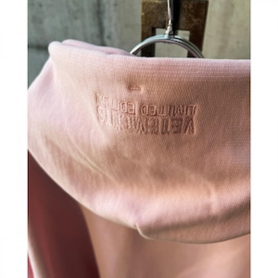 VETEMENTS / LOGOLABELLONGSLEEVE / PINK/WHITE PINK/WHITE S