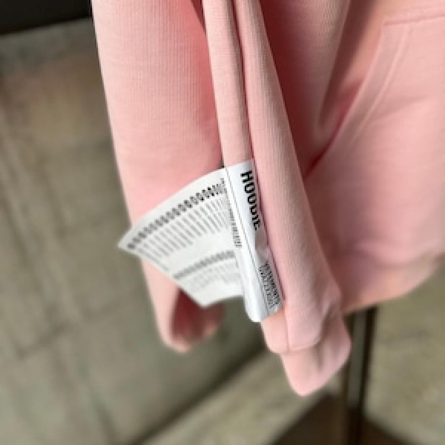 VETEMENTS / LOGOLABELLONGSLEEVE / PINK/WHITE PINK/WHITE XL