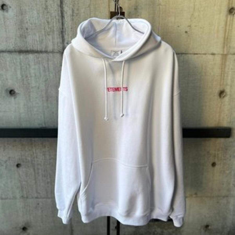 VETEMENTS / LOGOLABELLONGSLEEVE / WHITE/PINK WHITE/PINK M