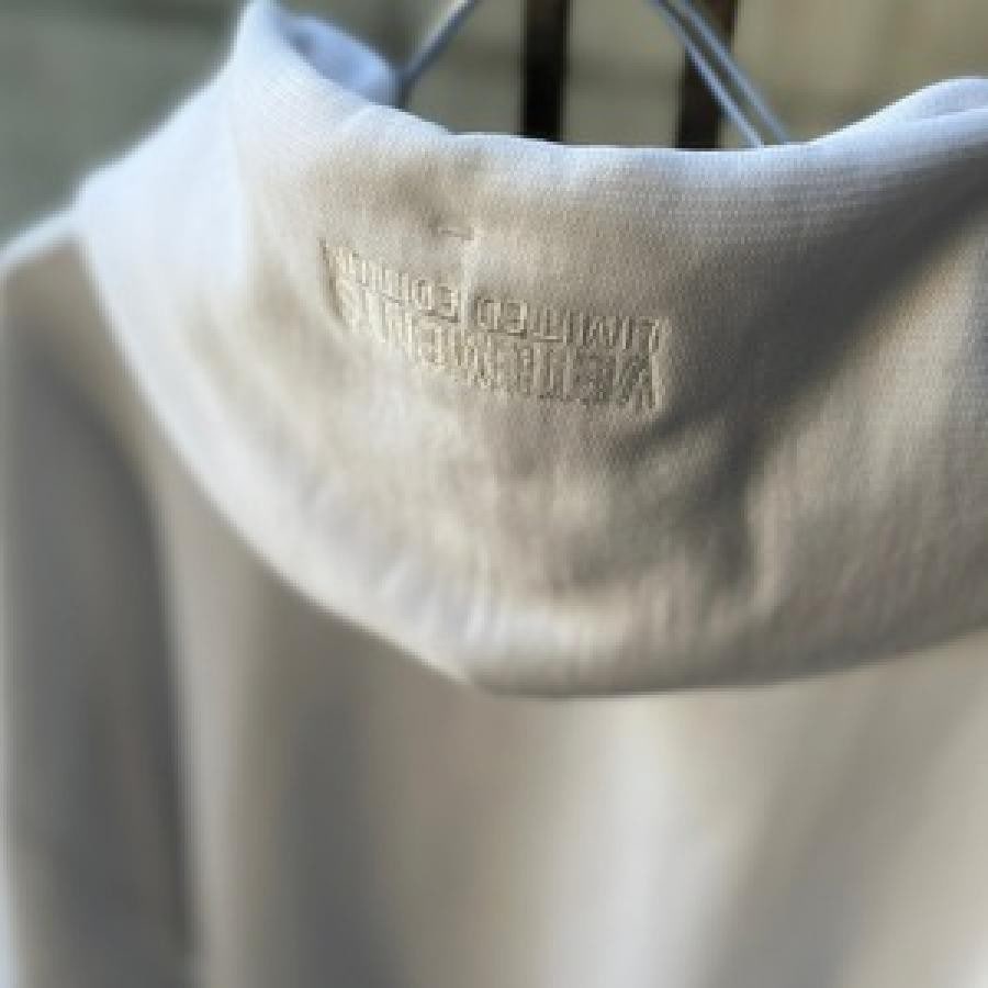 VETEMENTS / LOGOLABELLONGSLEEVE / WHITE/PINK WHITE/PINK M