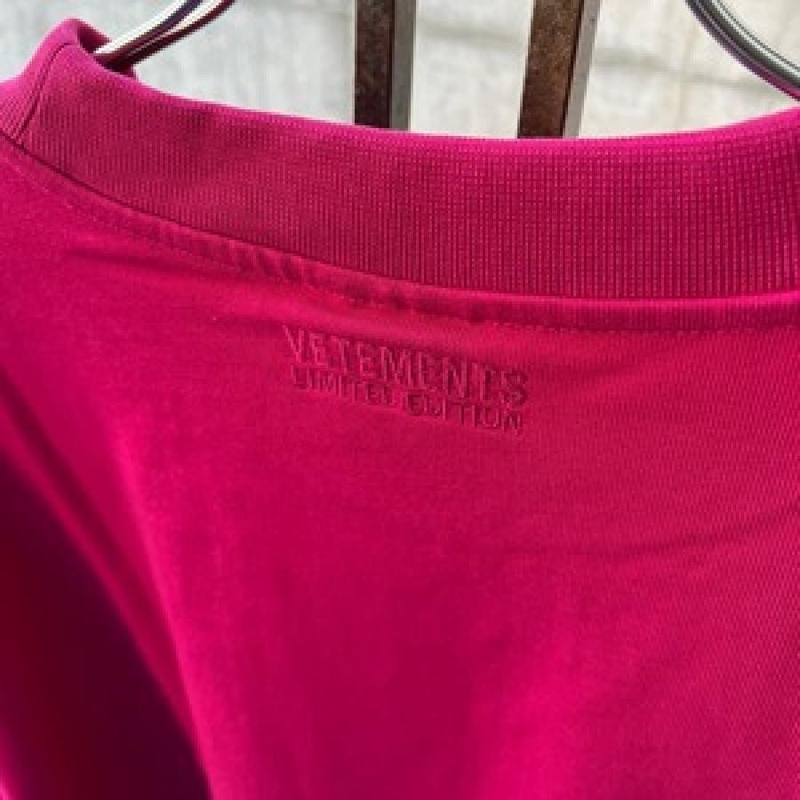 VETEMENTS / LOGOLABELLONGSLEEVE / PINK/ORANGE PINK/ORANGE XS