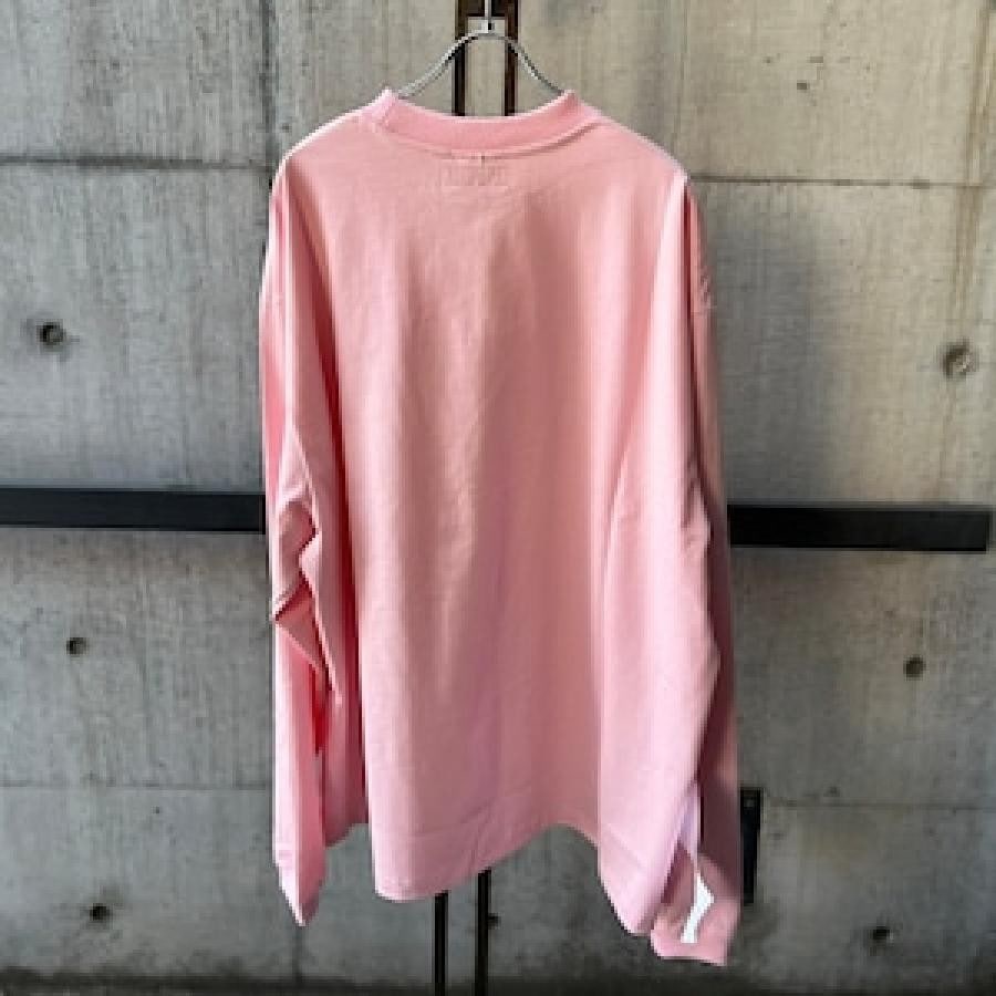 VETEMENTS / LOGOLABELLONGSLEEVE / PINK/WHITE PINK/WHITE L