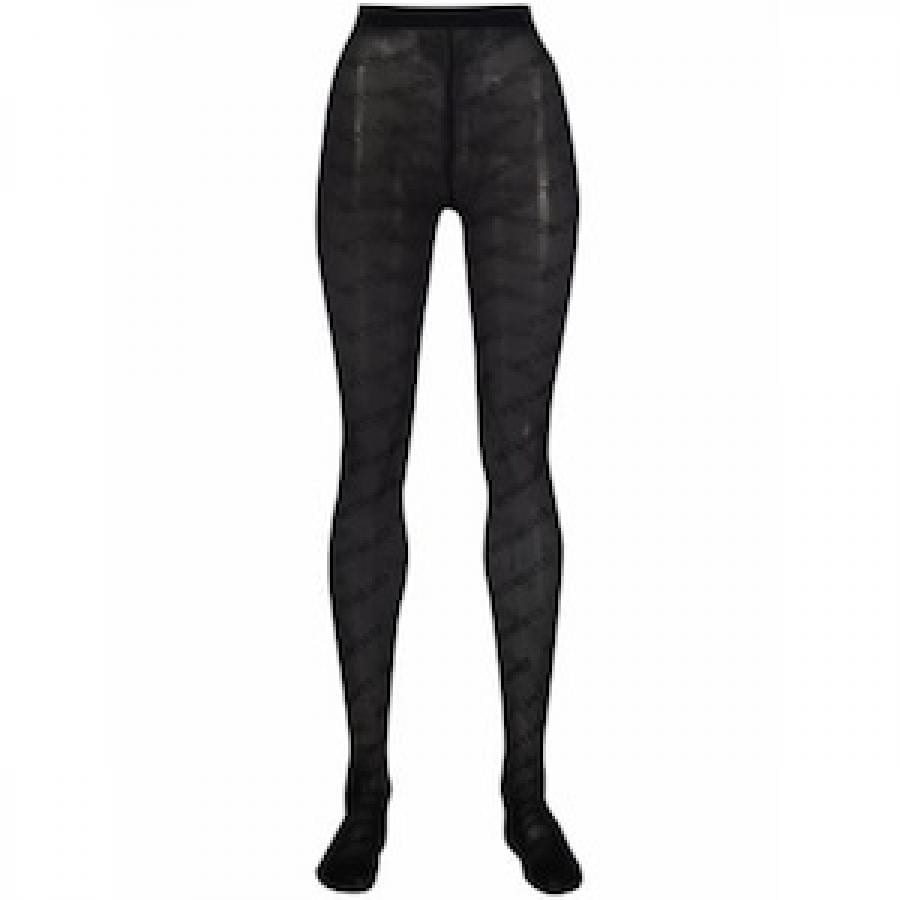 VETEMENTS / LOGO MONOGRAM TIGHTS NUDE XS