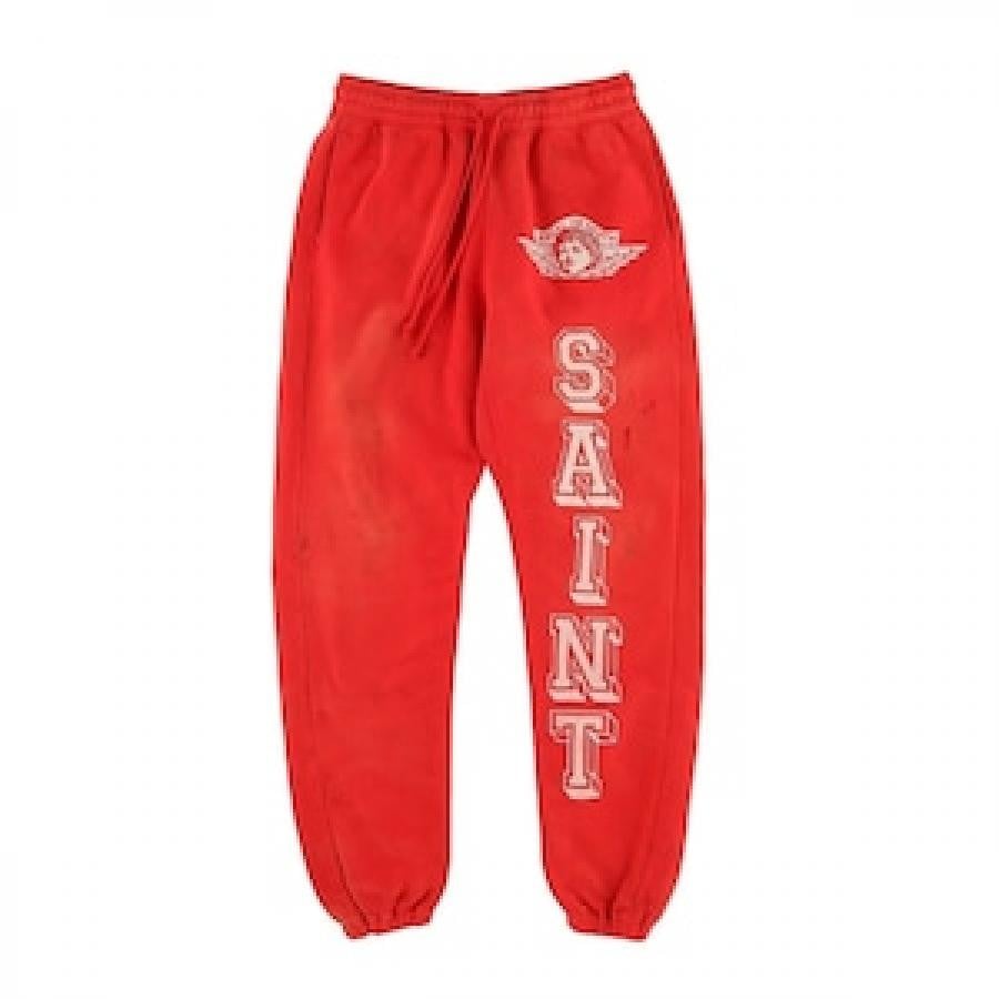 SAINT M×××××× / SM-S22-0000-052/SWEAT PANTS/ANGEL / RED    SAINT M×××××× / SM-S22-0000-052/SWEAT PANTS/ANGEL / RED RED S