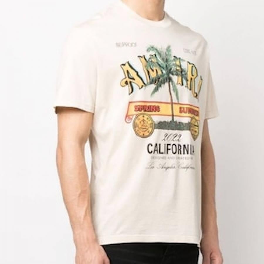 AMIRI/RUM LABEL TEE/BEIGE BEIGE L