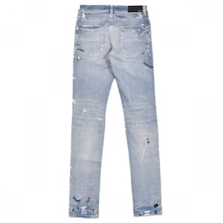 AMIRI HAND PAINTED SLIT KNEE JEAN/INDIGO INDIGO 31