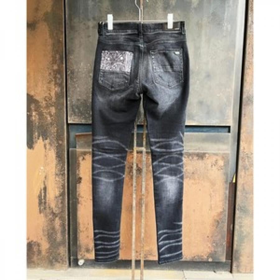 AMIRI / VINTAGE BANDANA ARTPATCH JEAN / BLACK BLACK 30