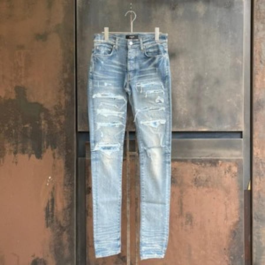 AMIRI/TIE DYE BANDANA THRASHER JEAN/INDIGO INDIGO 32