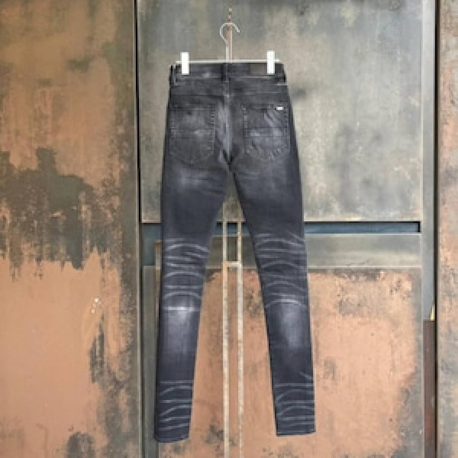 AMIRI/TIE DYE BANDANA THRASHER JEAN/BLACK BLACK 29