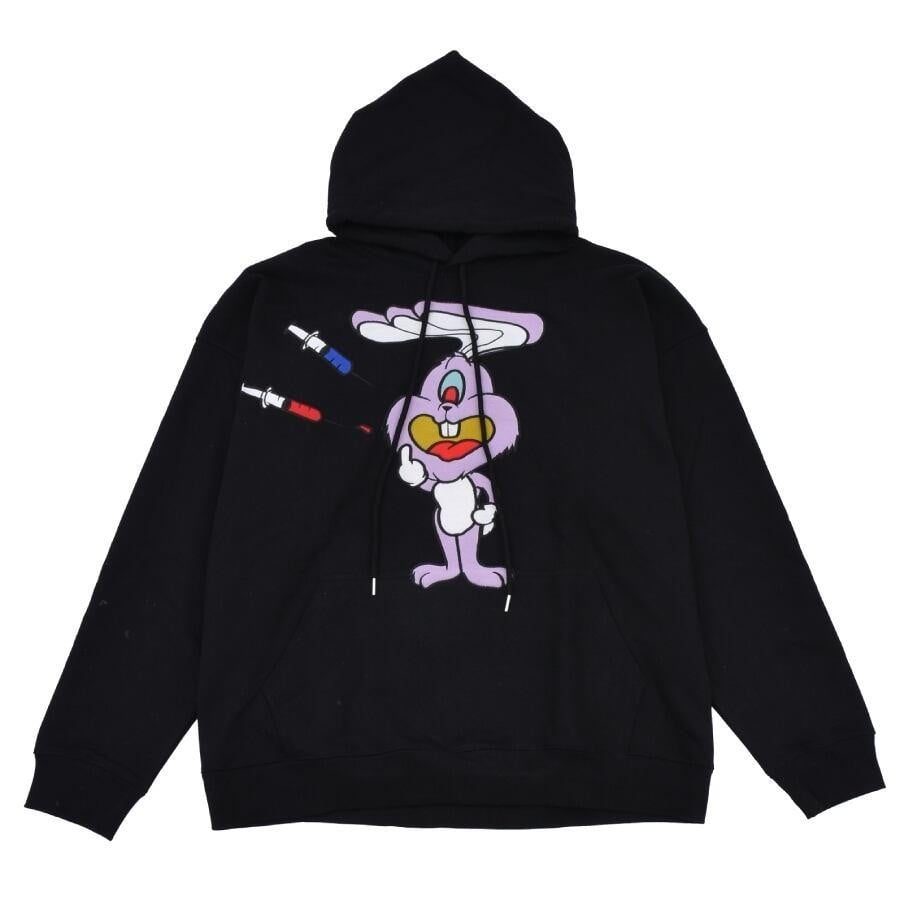 ZAC VARGAS / monster hoodie 'JUNKIE BUNNY’-PINK WHITE ONE SIZE