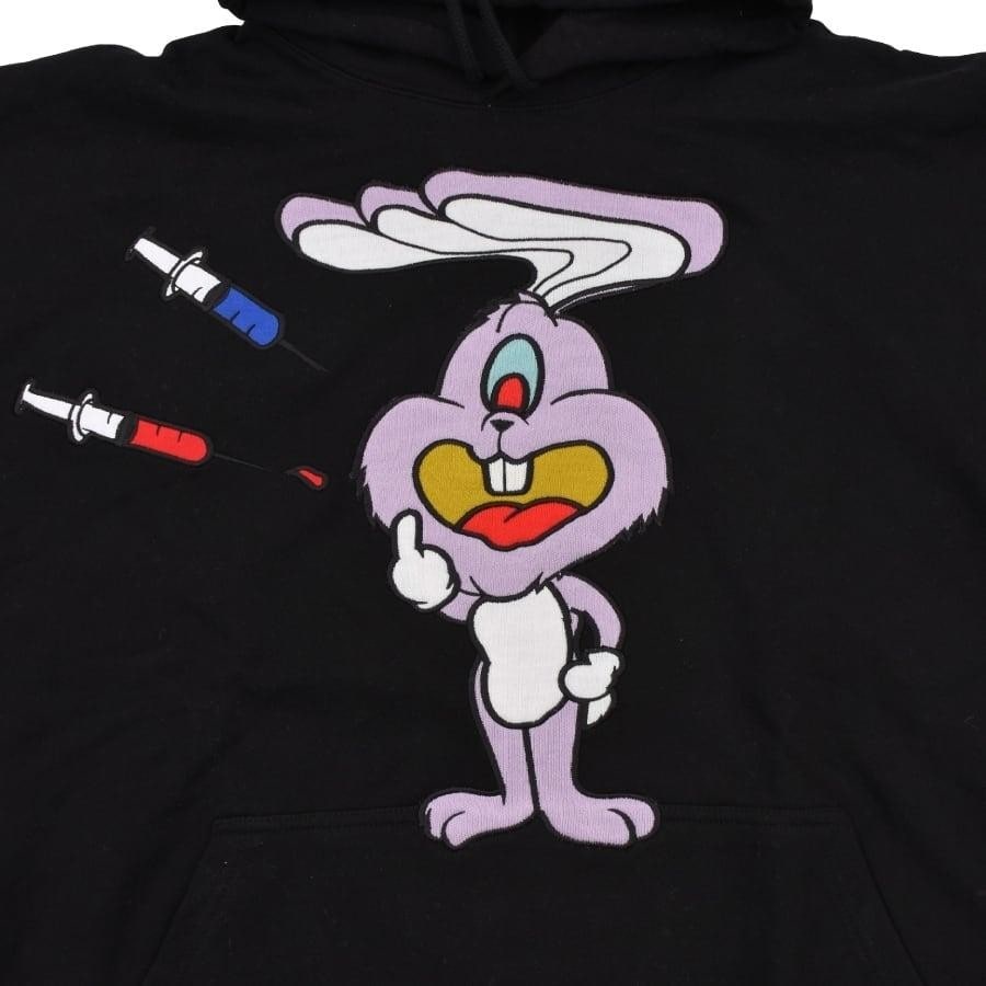 ZAC VARGAS / monster hoodie 'JUNKIE BUNNY’-PINK WHITE ONE SIZE