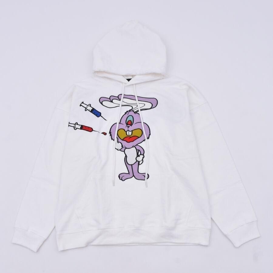 ZAC VARGAS / monster hoodie 'JUNKIE BUNNY’-PINK BLACK ONE SIZE