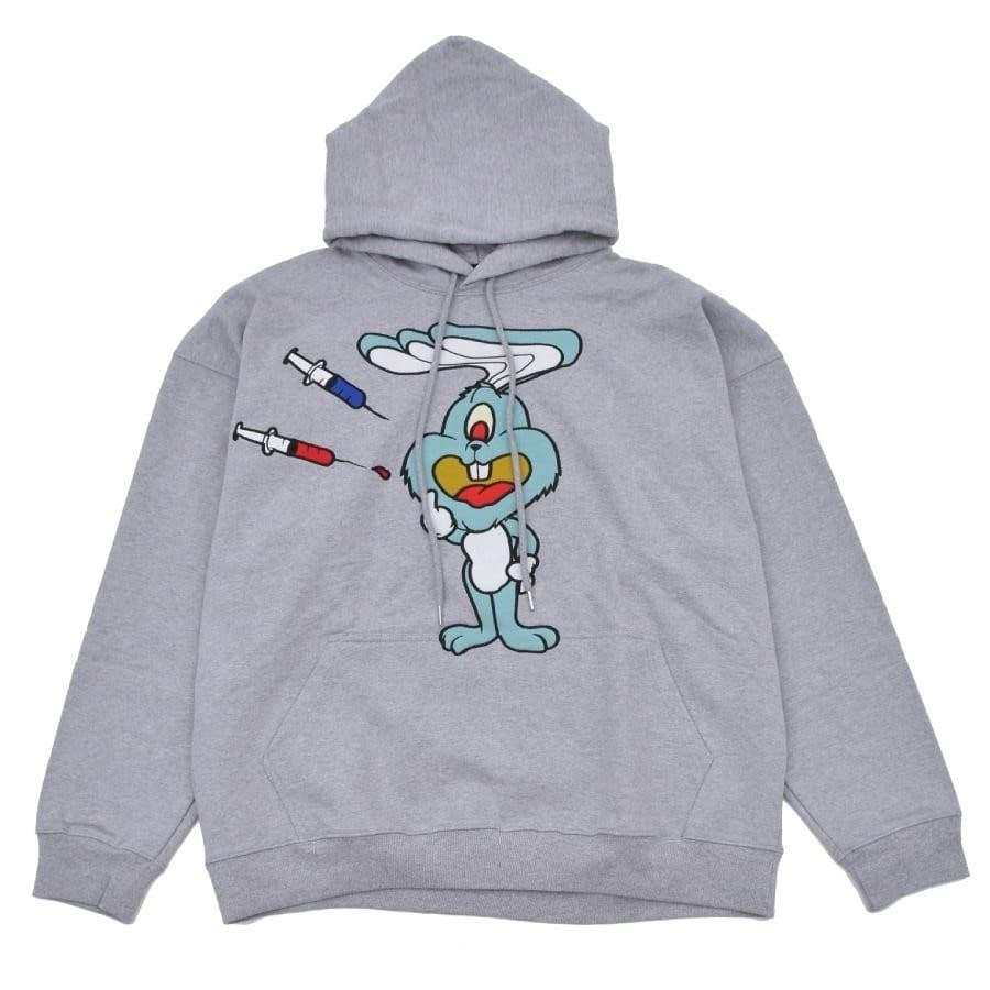 ZAC VARGAS / monster hoodie ’JUNKIE BUNNY’- MINT WHITE ONE SIZE