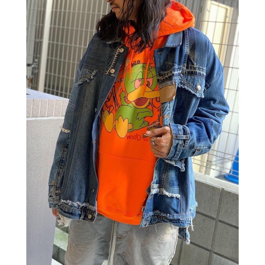 ZAC VARGAS / DACK GRAFFITI hoodie ORANGE ONE SIZE